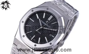 Royal Oak 41mm 15400 SS JF 1:1 Best Edition Black Textured Dial on SS Bracelet A3120 V3