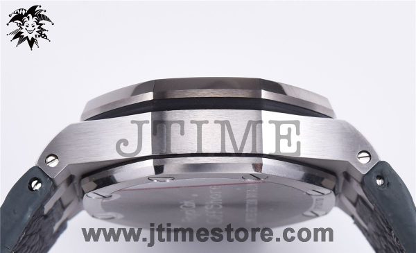 Royal Oak Offshore 42mm "Cyclops" Sincere Titanium JF 1:1 Best Edition on Gray Leather Strap A7750 - Image 6