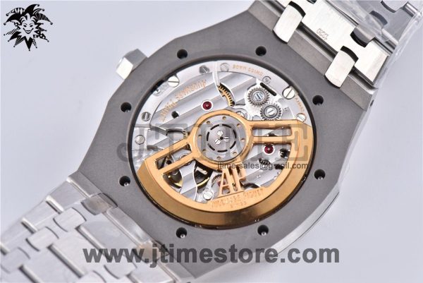 Royal Oak 41mm 15500 SS JF 1:1 Best Edition Blue Textured Dial on SS Bracelet A4302 (Free Box) - Image 8