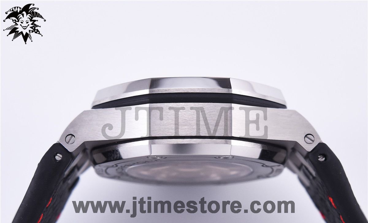 Royal Oak Offshore Chrono 42mm 2014 Black Themes JF 1:1 Best Edition on Black Leather Strap A3126 w/ Cyclops V2 - Image 6
