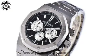 Royal Oak Chrono 26331ST SS OMF 1:1 Best Edition Black/White Dial on SS Bracelet A7750