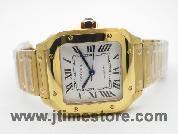 CAR0471B - Santos De Cartier 35mm Mens YG/YG White 3KF MY9015 - Image 3