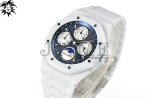 Royal Oak Perpetual Calendar 26579cb White Ceramic APSF Best Edition on Ceramic Bracelet A5134