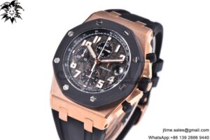 Royal Oak Offshore JF 1:1 Best Edition RG Rubberclad Black Dial on Rubber Strap A7750