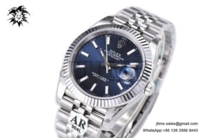 DateJust 41mm 126334 904 SS ARF 1:1 Best Edition Blue Dial Sticks Markers on Jubilee Bracelet VR3235