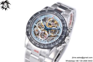Daytona Montoya Custom Made 1:1 Best Edition Carbon Fiber Bezel Colorful Skeleton Dial on SS Oyster Bracelet SA4130