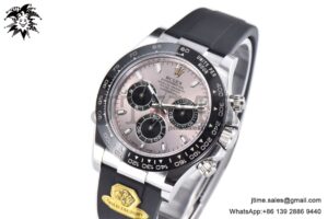 Daytona 116519 Gold Factory 1:1 Best Edition Grey Dial on Oysterflex Rubber Strap SA4130（Tungsten Heavy Version）