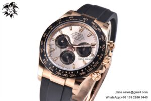 Daytona 116515 RG Gold Factory 1:1 Best Edition RG Dial on Oysterflex Rubber Strap SA4130 (Tungsten Heavy Version)