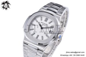 Nautilus 5711/1A 3KF 1:1 Best Edition White Textured Dial on SS Bracelet A324 Super Clone V2