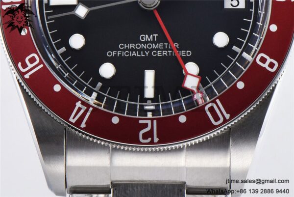 Black Bay GMT Pepsi Blue/Red Bezel ZF 1:1 Best Edition on SS Bracelet A2836 - Image 8