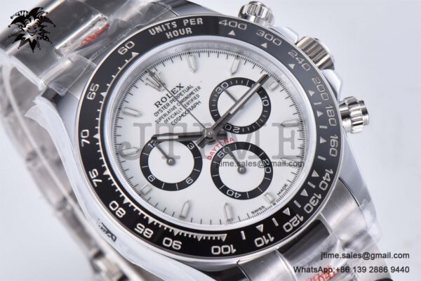 Daytona 126500 QF 1:1 Best Edition 904L Steel White Dial on SS Braclet SA4131 - Image 4