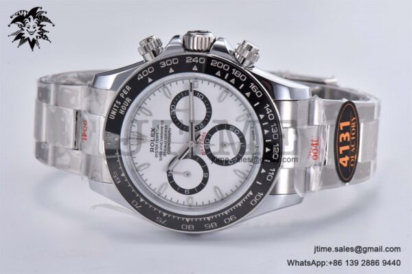 Daytona 126500 QF 1:1 Best Edition 904L Steel White Dial on SS Braclet SA4131 - Image 5