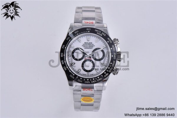 Daytona 116500 Noob 1:1 Best Edition 904L SS Case and Bracelet White Dial SA4130 V4 - Image 3