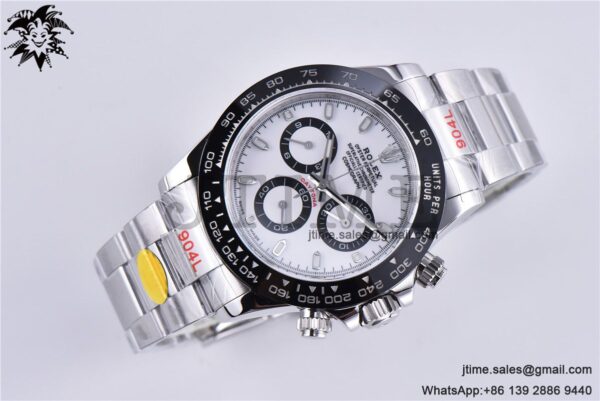 Daytona 116500 Noob 1:1 Best Edition 904L SS Case and Bracelet White Dial SA4130 V4 - Image 4