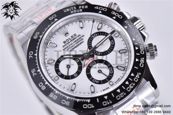 Daytona 116500 Noob 1:1 Best Edition 904L SS Case and Bracelet White Dial SA4130 V4 - Image 24