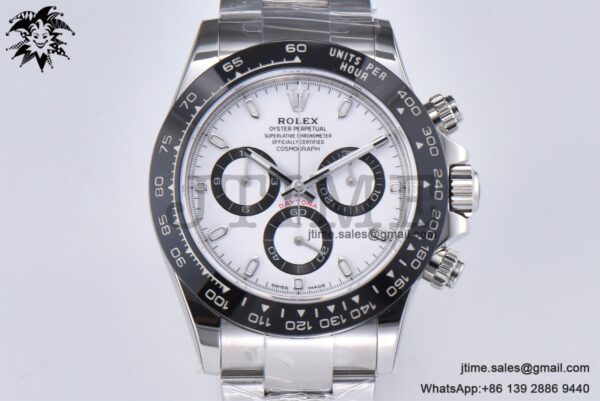 Daytona 116500 APSF 1:1 Best Edition 904L SS Case and Bracelet White Dial SH4130 - Image 2
