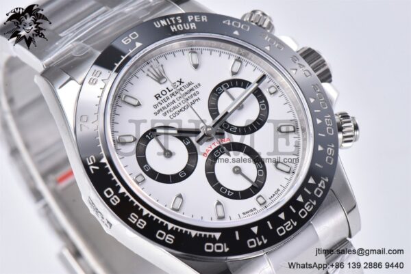 Daytona 116500 APSF 1:1 Best Edition 904L SS Case and Bracelet White Dial SH4130 - Image 5