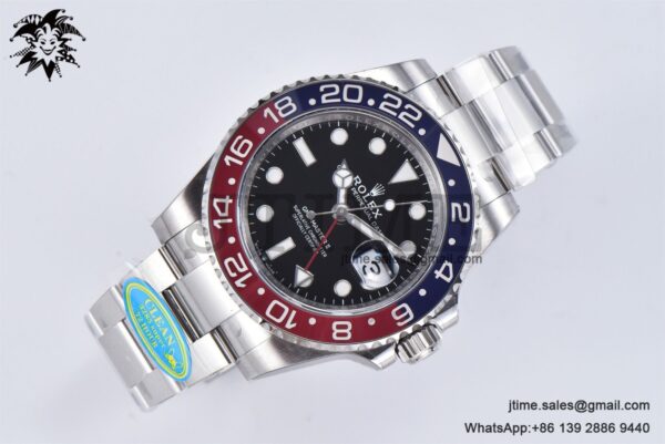 GMT-Master II 126710 BLRO Red/Blue Ceramic 904L Steel Clean Factory Best Edition on Oyster Bracelet DD3285 CHS (New Bezel Insert) - Image 5