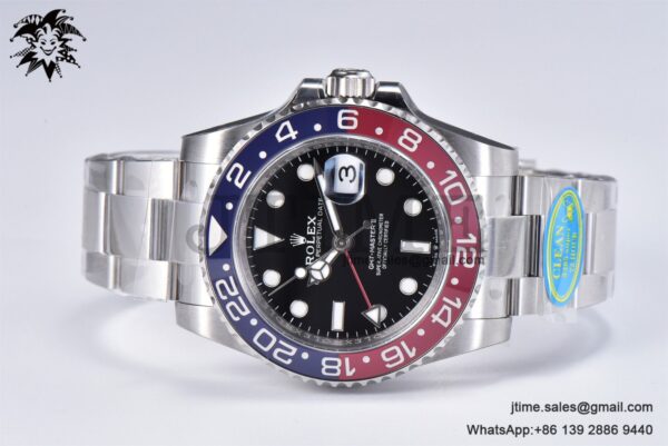 GMT-Master II 126710 BLRO Red/Blue Ceramic 904L Steel Clean Factory Best Edition on Oyster Bracelet DD3285 CHS (New Bezel Insert) - Image 3