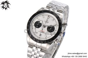 Black Bay Chrono SS ZF 1:1 Best Edition White Dial on SS Bracelet A7750
