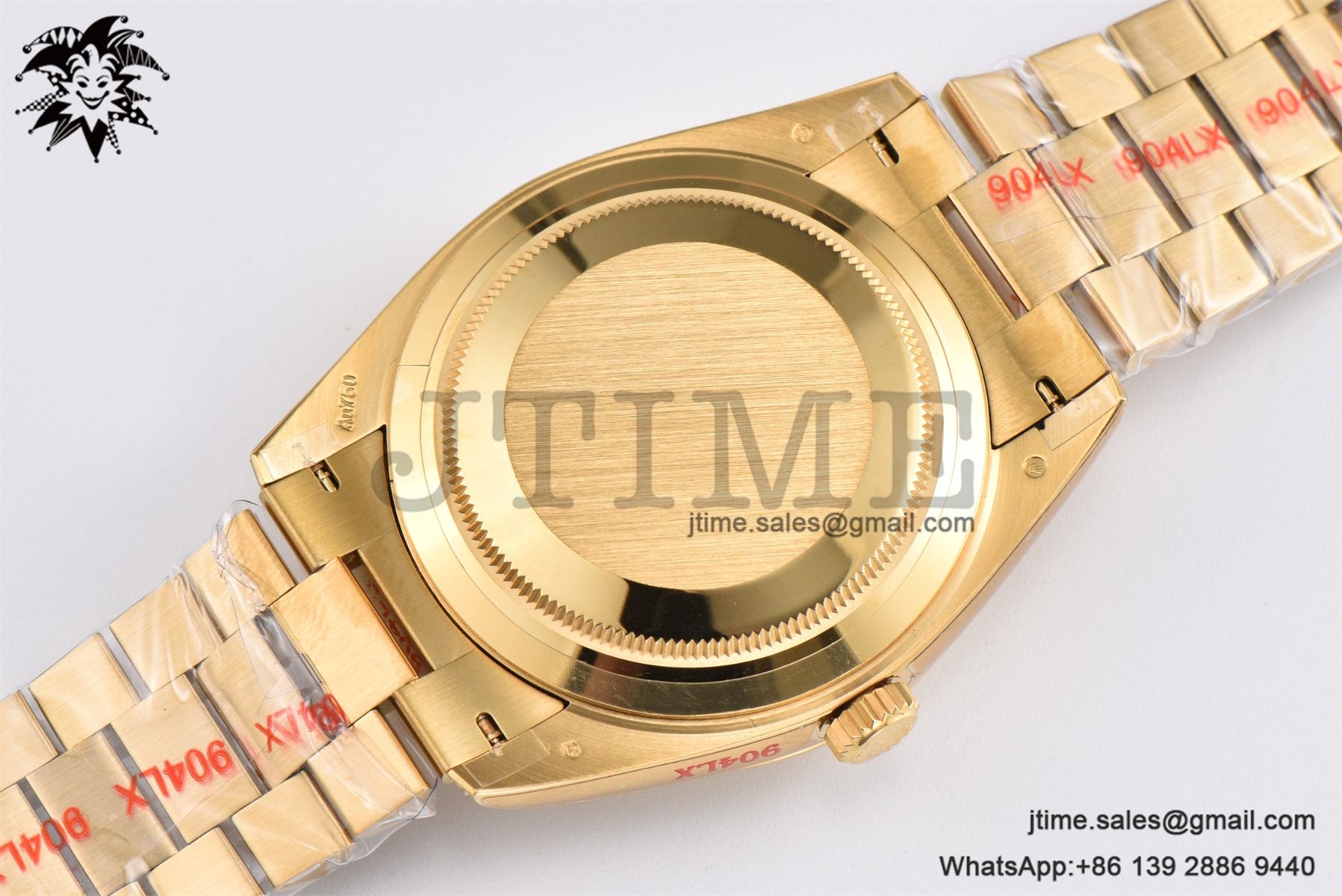 DayDate 36 YG GMF 1:1 Best Edition 904L Steel Black Crystal Dial on President Bracelet VR3255 V8 (Gain Weight) - Image 30