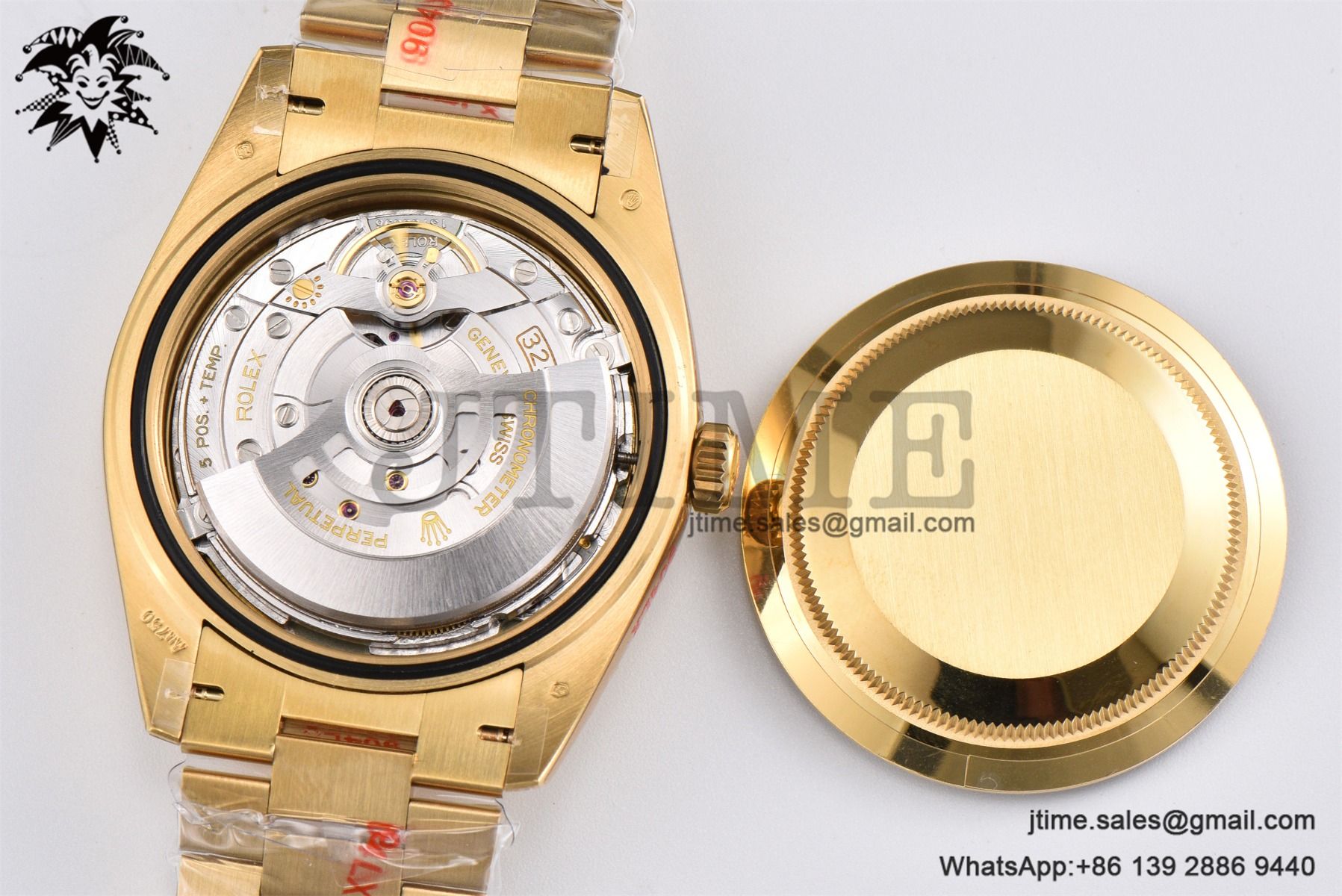 DayDate 36 YG GMF 1:1 Best Edition 904L Steel Black Crystal Dial on President Bracelet VR3255 V8 (Gain Weight) - Image 28