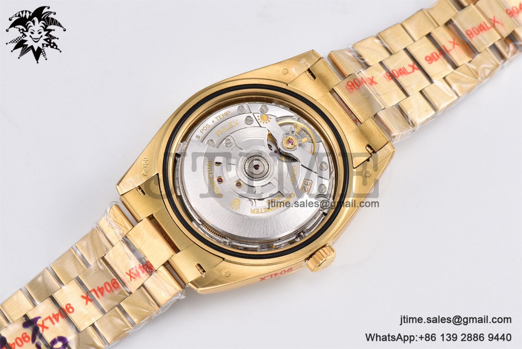 DayDate 36 YG GMF 1:1 Best Edition 904L Steel Black Crystal Dial on President Bracelet VR3255 V8 (Gain Weight) - Image 29
