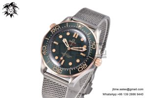Seamaster 300 Bronze Titanium VSF 1:1 Best Edition Green Dial on SS Mesh Bracelet A8806