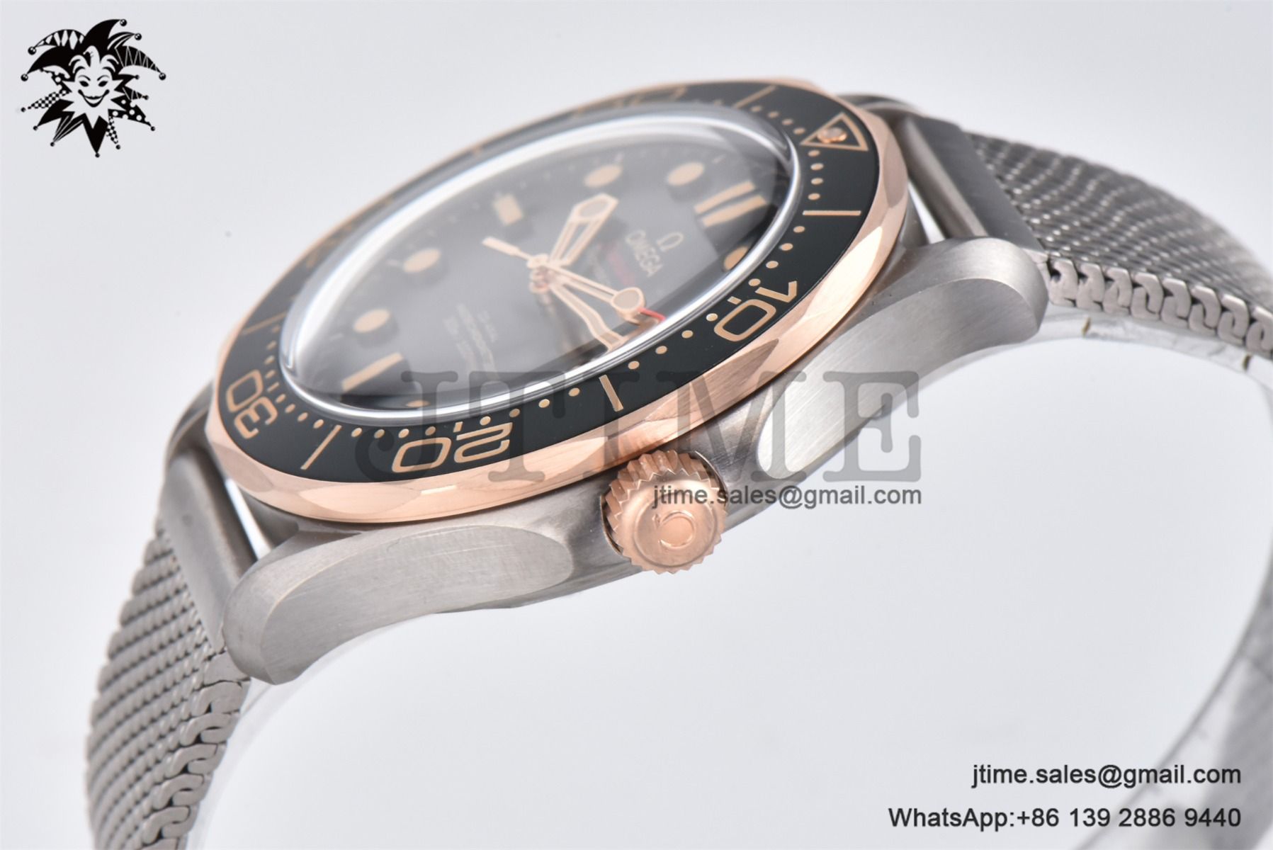 Seamaster 300 Bronze Titanium VSF 1:1 Best Edition Green Dial on SS Mesh Bracelet A8806 - Image 12