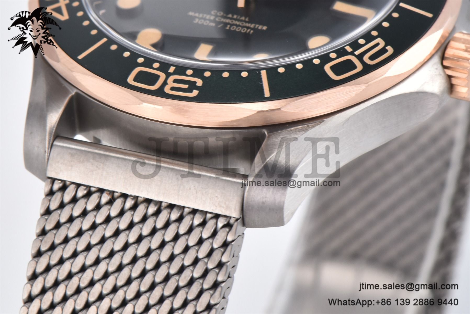 Seamaster 300 Bronze Titanium VSF 1:1 Best Edition Green Dial on SS Mesh Bracelet A8806 - Image 13