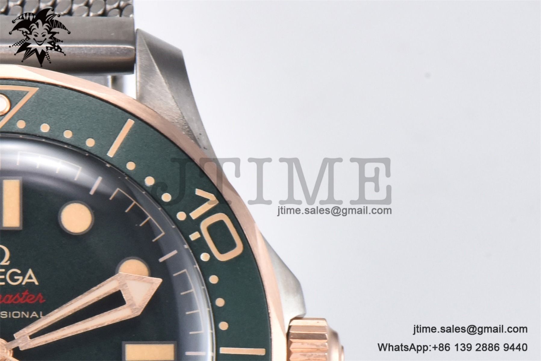 Seamaster 300 Bronze Titanium VSF 1:1 Best Edition Green Dial on SS Mesh Bracelet A8806 - Image 4