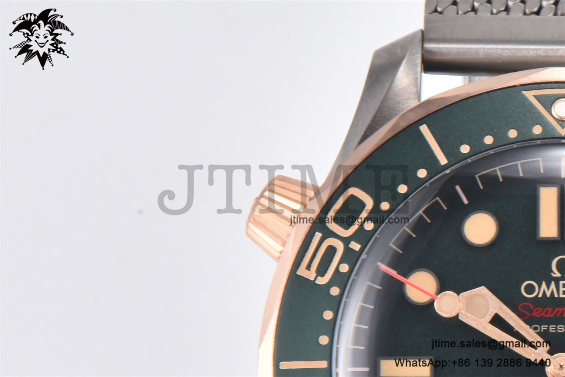 Seamaster 300 Bronze Titanium VSF 1:1 Best Edition Green Dial on SS Mesh Bracelet A8806 - Image 5