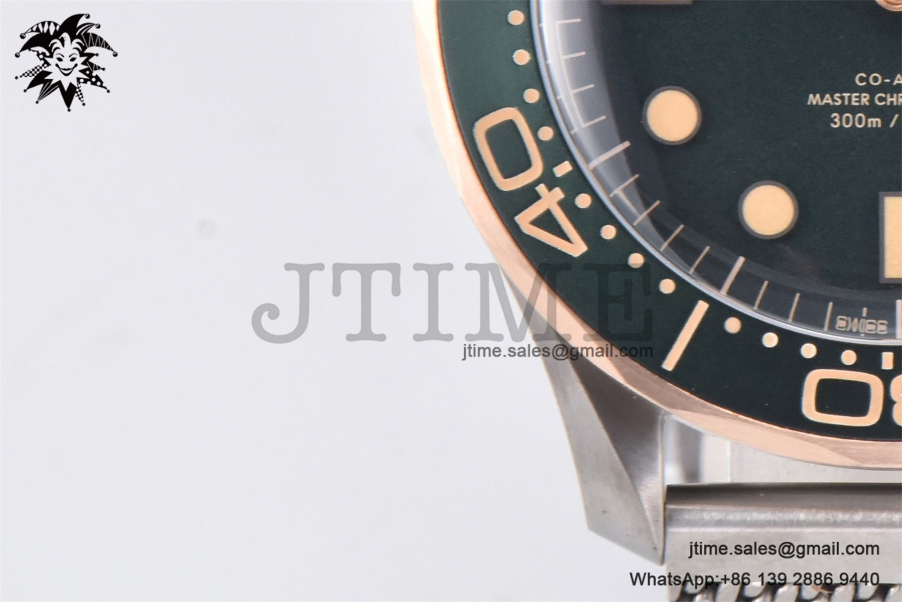 Seamaster 300 Bronze Titanium VSF 1:1 Best Edition Green Dial on SS Mesh Bracelet A8806 - Image 6