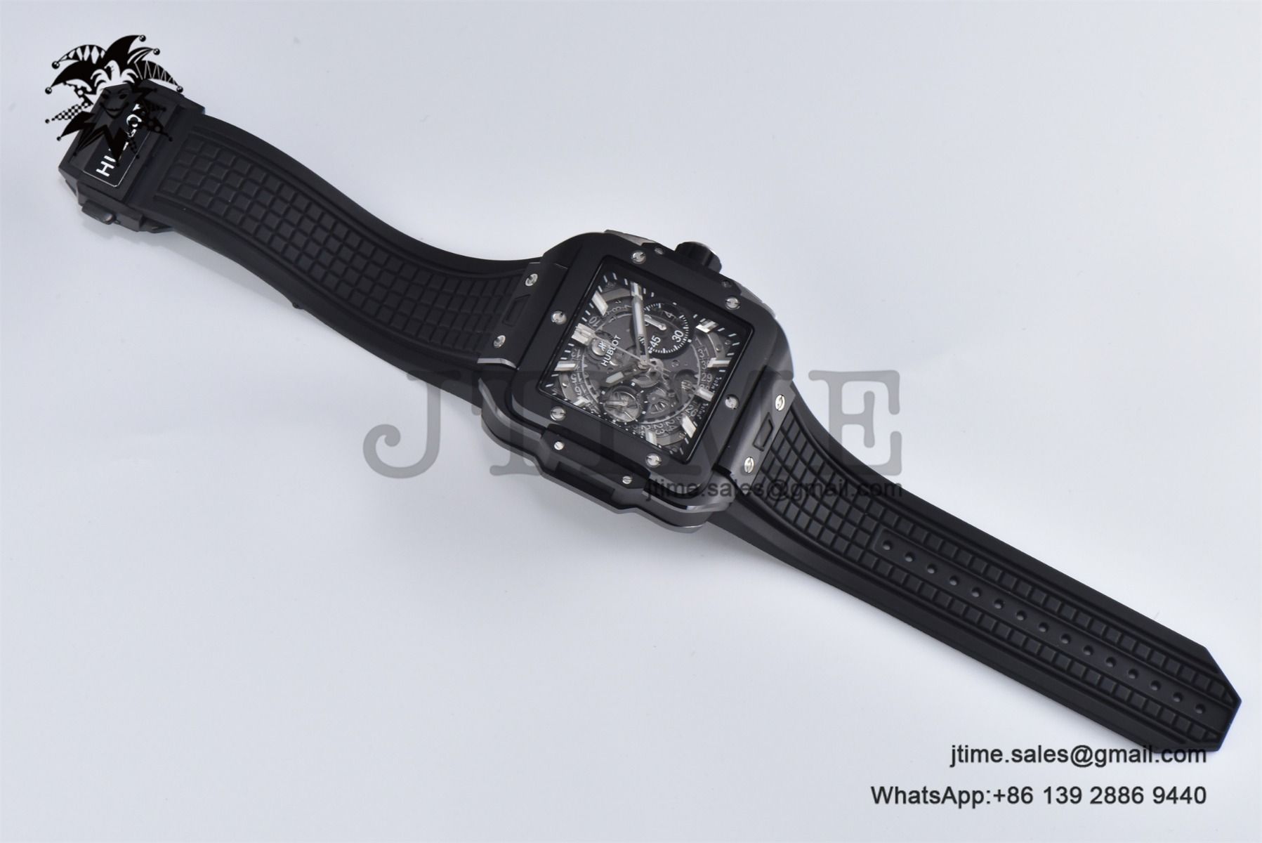 Square Bang Unico Black Ceramic BBF 1:1 Best Edition on Rubber Strap A1280 - Image 29