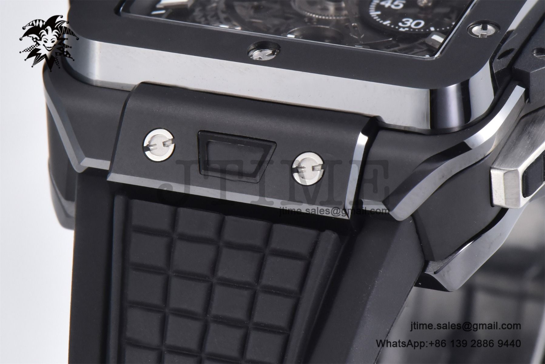 Square Bang Unico Black Ceramic BBF 1:1 Best Edition on Rubber Strap A1280 - Image 13