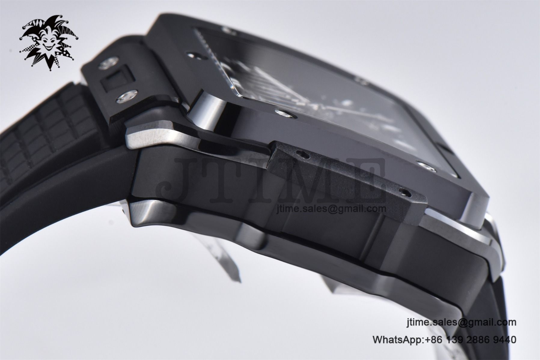 Square Bang Unico Black Ceramic BBF 1:1 Best Edition on Rubber Strap A1280 - Image 15