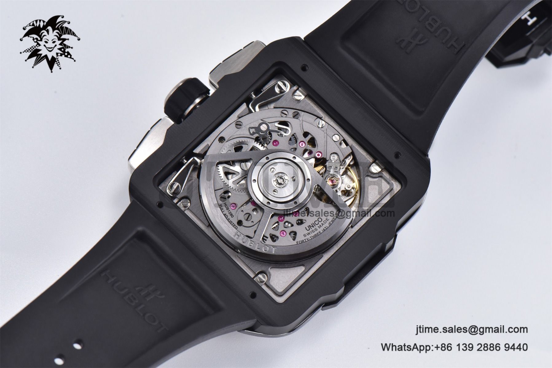 Square Bang Unico Black Ceramic BBF 1:1 Best Edition on Rubber Strap A1280 - Image 28