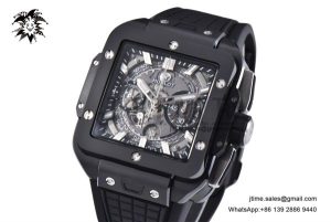 Square Bang Unico Black Ceramic BBF 1:1 Best Edition on Rubber Strap A1280