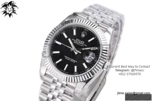 DateJust 41 126334 QF 1:1 Best Edition Black Dial on Jubilee Bracelet JH3235 (Free Sprung)