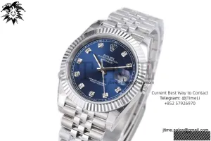 DateJust 41 126334 QF 1:1 Best Edition Blue Diamonds Dial on Jubilee Bracelet JH3235 (Free Sprung)