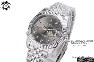 DateJust 41 126334 QF 1:1 Best Edition GrayDiamonds Dial on Jubilee Bracelet JH3235 (Free Sprung)