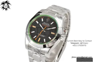 Milgauss 116400 GV 904L Steel ARF 1:1 Best Edition Black Dial on Bracelet SH3131