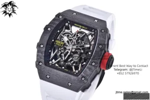 RM035-02 Real NTPT ZF 1:1 Best Edition Skeleton Dial on White Rubber Strap NH05A V3